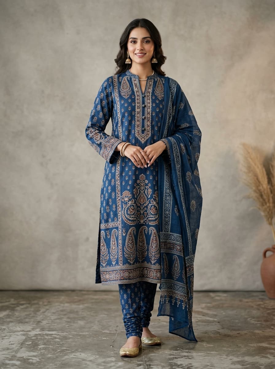 Cotton Net Festive Suit